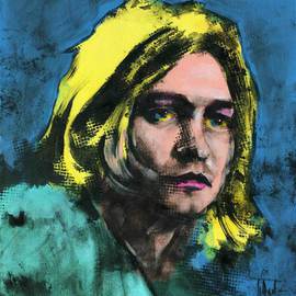 Jaroslaw Glod: 'Kurt Cobain', 2015 Other Painting, Famous People. Artist Description:   Pop Art style portrait of Kurt Cobain. Acrylic painting on cotton canvas 50cmx60cm. Mixed media - acrylic, guache.             ...