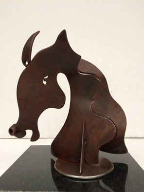 Francisco Javier Astorga Ruiz Del Hoyo.: 'head of a horse', 2019 Steel Sculpture, Abstract Figurative. The strength and beauty of the horse head. ...