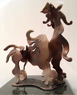 Francisco Javier Astorga Ruiz Del Hoyo.: 'lion of the winds', 2019 Steel Sculpture, Abstract Figurative. Modern interpretation of ancient chinese Han sculpture...