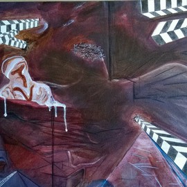 Jaymin Makwana: 'in the hand of god', 2015 Acrylic Painting, Biblical. Artist Description:  God always help us if we believe. ...