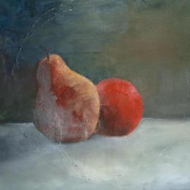 Jennifer Coleman Bryant-wieber: 'red orange variety', 2003 Oil Painting, Still Life. Artist Description: red and orange textured still life...