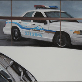 John Chicoine Artwork 1010 Reflection, 2011 Oil Painting, Automotive
