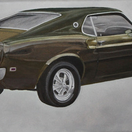 John Chicoine Artwork 69 and 09, 2013 Oil Painting, Automotive
