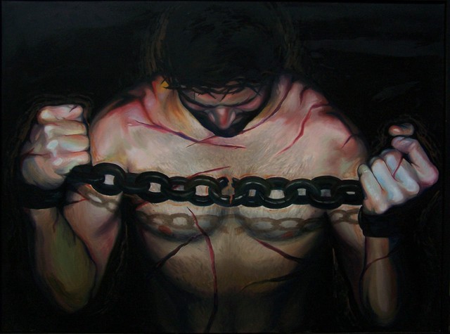Artist Jeanna Henderson. 'Breaking The Chains' Artwork Image, Created in 2007, Original Painting Oil. #art #artist