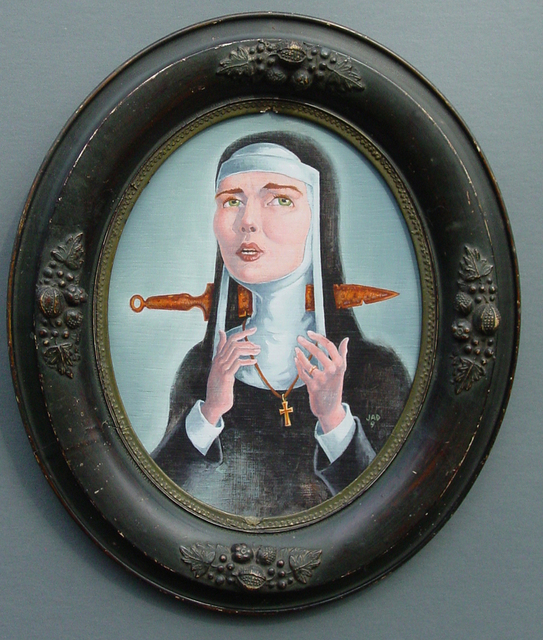 Jeffrey Dickinson  'Ghost Nun Of Prague', created in 2009, Original Painting Acrylic.