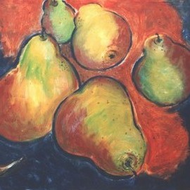 Jennifer Bailey: 'fruit', 2002 Acrylic Painting, Still Life. Artist Description: An interaction between color and shape. ...