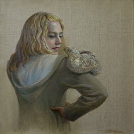 Judith Fritchman: 'All Creatures Great and Small', 2012 Oil Painting, Figurative. Artist Description:    A cherished friendship. ...