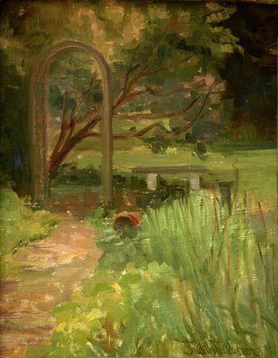 Judith Fritchman: 'Garden I', 2006 Oil Painting, Landscape.  Early Summer in the garden. ...