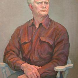 Judith Fritchman: 'John', 2004 Oil Painting, Portrait. Artist Description: John is a quiet, thoughtful man who enjoys many outdoor activities.  He found it difficult to pose for his portrait without frequent breaks for fresh air!...