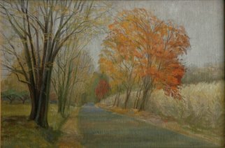 Judith Fritchman: 'Road Home in Autumn', 2004 Oil Painting, Landscape.  The colors of Fall beckon on a leisurely walk home. ...