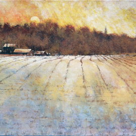 Snowy Fields and Mustard Skies By John Gamache
