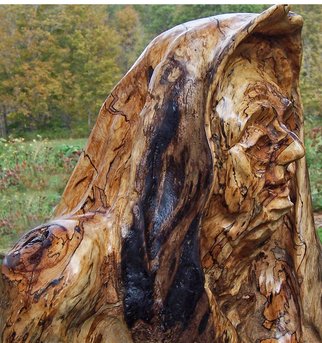 John Clarke: 'Grand Mere', 2016 Wood Sculpture, Abstract Figurative.  Sugar maple with heavy spalting ...