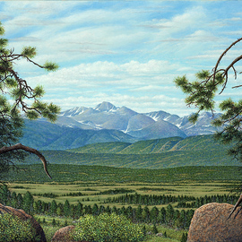 James Hildebrand: 'Longs Peak', 2016 Oil Painting, Landscape. Artist Description: Longs Peak in Rocky Mountain National Park ...