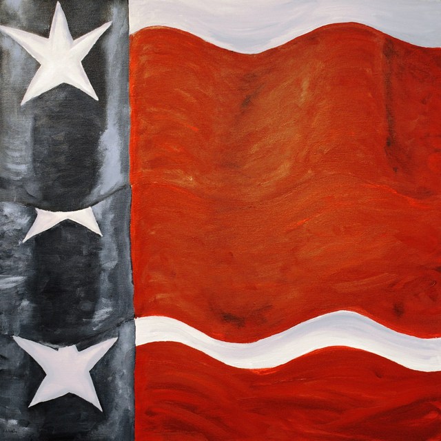Jim Lively  'Three Texas Flags', created in 2010, Original Photography Color.