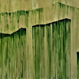 Jim Lively: 'urban green', 2020 Acrylic Painting, Abstract Landscape. Artist Description: Asian Influenced...