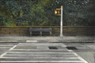 James Morin: 'crosswalk', 2022 Oil Painting, Cityscape. Crosswalk to Central Park West...