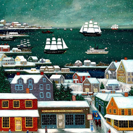 Winter In Nantucket Harbor, Janet Munro