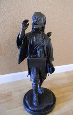 Janice Ludlow: 'Japanese Candyman', 1977 Bronze Sculpture, World Culture.  Japanese Candyman Sculpture by the late Charles E. Jennings. One of a kind. Other works by Charles Jennings included life size bust of John Wayne and Samuel Bronstein. ...
