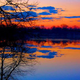 Cloud Reflections at Sunrise By Mark Goodhew