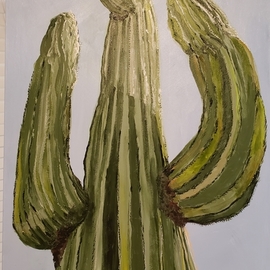 Jo Allebach: 'saguaro cactus', 2019 Acrylic Painting, Landscape. 