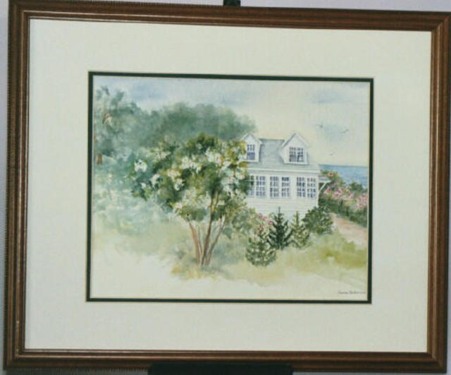 Artist Joanna Batherson. 'Mohegan Cottage' Artwork Image, Created in 2003, Original Watercolor. #art #artist