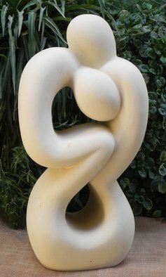 Joe Xuereb: 'comfort', 2015 Stone Sculpture, Love. Two loving figures are in total comfort, one against the other. Sculpture hand carved from the Malta limestone  Globigerina ...