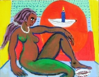 John Barbato: 'Yamaya', 2010 Acrylic Painting, Culture.  The sea goddess in Puerto Escondido ...