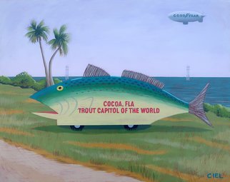 John Cielukowski: 'trout float cocoa florida', 2019 Acrylic Painting, Landscape. Original acrylic painting on a Masonite panel...