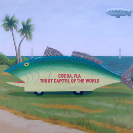 John Cielukowski: 'trout float cocoa florida', 2019 Acrylic Painting, Landscape. Artist Description: Original acrylic painting on a Masonite panel...