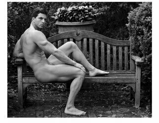 John Falocco: 'garden sculpture', 2020 Black and White Photograph, Nudes. 16x20 Image on 22x17 Fiber Base Paper...