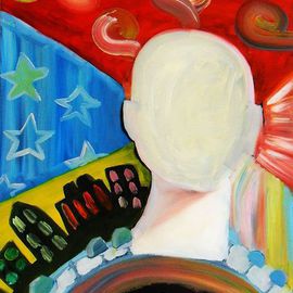John Pescoran: 'PESCORAN ART: ', 2011 Oil Painting, Surrealism. Artist Description:  painting, oil, modern, pop, surreal, surrealism, pop- art, popart, day, john pescoran, Pescoran, moon, planets, solar system,  ...