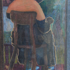 Lady Knitting Giclee, John Powell