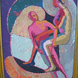 John Powell: 'Romance 4', 1991 Oil Painting, Abstract Figurative. Artist Description:  This painting is from 