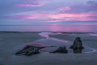 Jon Glaser: 'Three Minute Sunrise', 2016 Color Photograph, Seascape.  While on Jekyll Island in Georgia, I happen to capture a sunrise with color. The sky was overcast and did not appear to warrant a colorful sunrise. However, 3 minutes before the sun cleared the horizon, the clouds parted briefly so reveal some amazing colors.This limited- edition photograph, measuring...