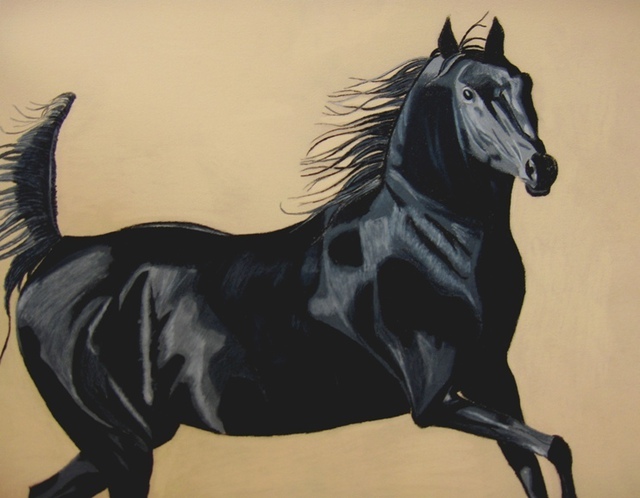 Artist Joshua Goehring. 'Arabian Stallion' Artwork Image, Created in 2007, Original Painting Acrylic. #art #artist