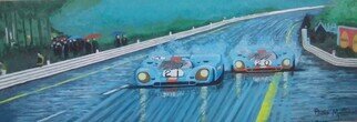 Phillip Matthews: 'le mans', 2023 Ink Painting, Sports. Original painting of Porsche 917 racing team. ...