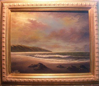 Joseph Porus: 'After the Rain', 1998 Oil Painting, Beach.     Oil on fine canvas. A clearing sky makes the spirits soar! Rich colors dowse the ocean and sand with a welcome light. ...