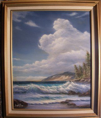 Joseph Porus: 'California Seascape', 1998 Oil Painting, Beach.      Oil on fine canvas.  ...