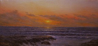 Joseph Porus: 'Deepening Sky', 1989 Oil Painting, Seascape.    Oil on  stretched fine canvas.         ...