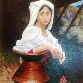 Joseph Porus: 'Girl At the Well', 2012 Oil Painting, Portrait. Artist Description:        Oil on linen. A  Bougureau Study                                  ...