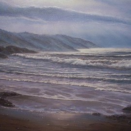 Joseph Porus: 'October Surf', 2007 Oil Painting, Seascape. Artist Description:  Oil on stretched fine canvas           ...