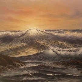 Joseph Porus: 'The Twilight Zone', 2004 Oil Painting, Seascape. Artist Description:    Oil on stretched fine canvas. That time between light and shadow ans sunlight finally gives in to evening.  ...