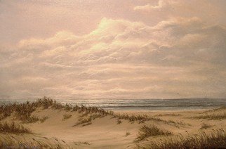 Joseph Porus: 'Waves of Sand', 1988 Oil Painting, Seascape.   Oil on stretched fine canvas.  ...