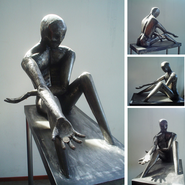 Juan Pablo Cima  'In God We Trust', created in 2011, Original Sculpture Steel.