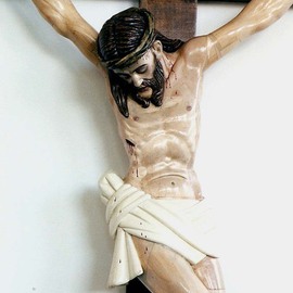 Judyta Bil: 'Crucifixion', 2002 Wood Sculpture, Religious. Artist Description:  Got some 