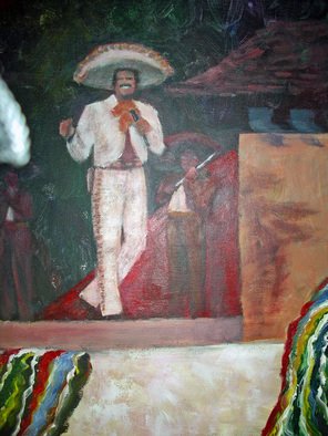 Julie Van Wyk: 'mexican singer', 2010 Acrylic Painting, Music.             mexican singer                  ...