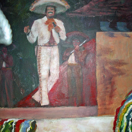 Julie Van Wyk: 'mexican singer', 2010 Acrylic Painting, Music. Artist Description:             mexican singer                  ...
