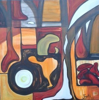 Jyoti Thomas: 'inner workings', 2003 Acrylic Painting, Abstract. 