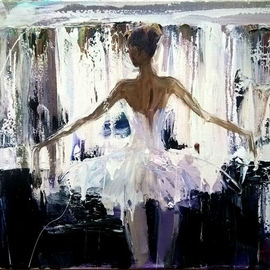 Anastasiya Kachina: 'ballerina', 2017 Oil Painting, Figurative. Artist Description: ballet, ballerina...