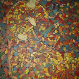 Aleksandr Trachishin: 'Marfa', 1996 Oil Painting, Mythology. Artist Description:   Inspired by Russian fairy tales ...
